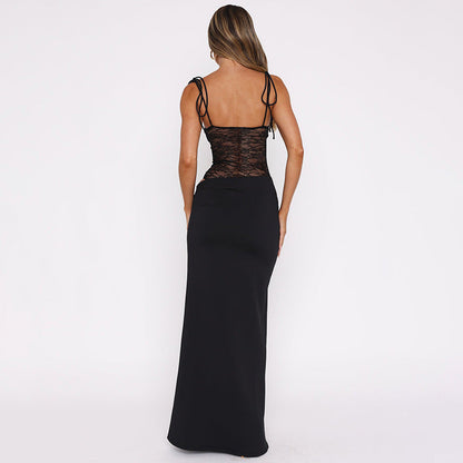 Women's Lace Formal Evening Maxi Dress — product view