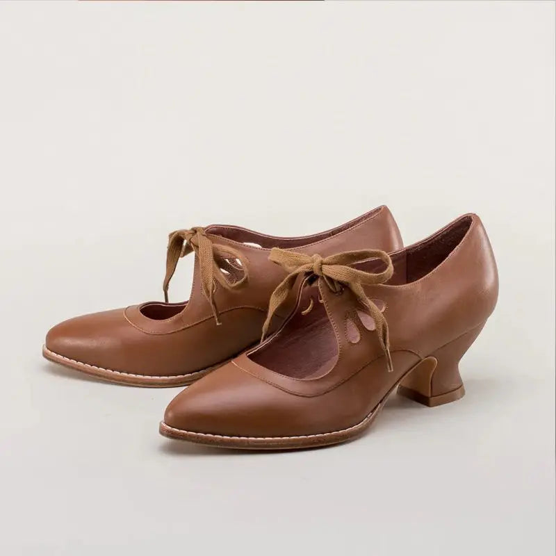 Lace-Up Heeled Shoes for Women — close-up