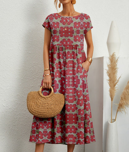 Women's Floral Summer Midi Dress — product view