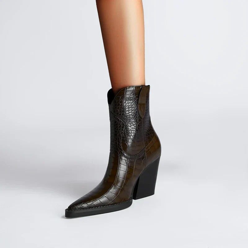 Women's Western Ankle Boots — side view