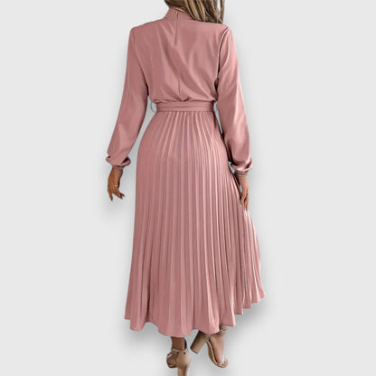 Women's Pleated Wedding Guest Midi Dress — side view