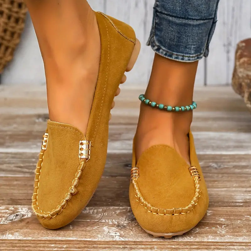 Suede Slip-On Loafers for Women