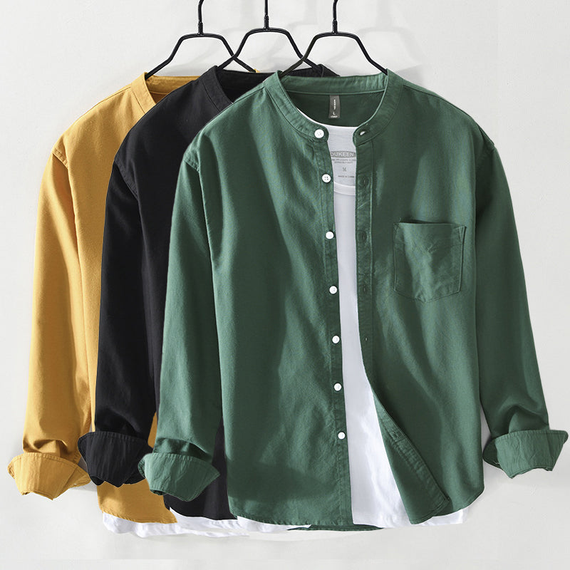 Men's Classic Fit Cotton Shirt — close-up