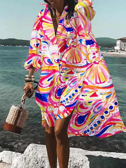 Women's Shirt Midi Dress — close-up