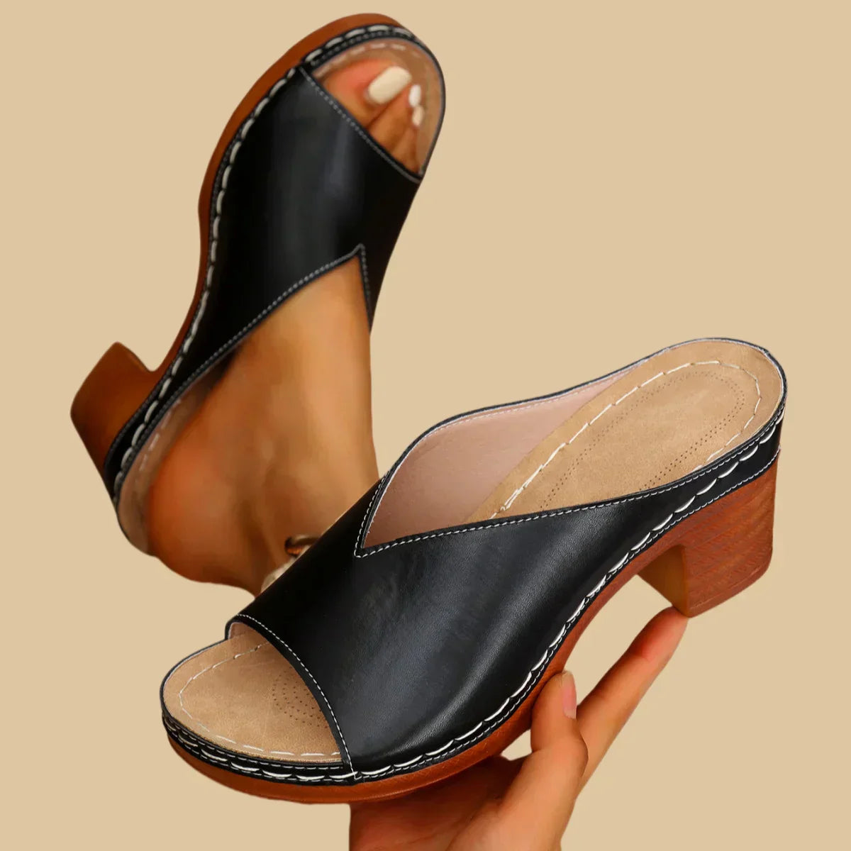 Women's Contoured Footbed Orthopedic Sandals — side view