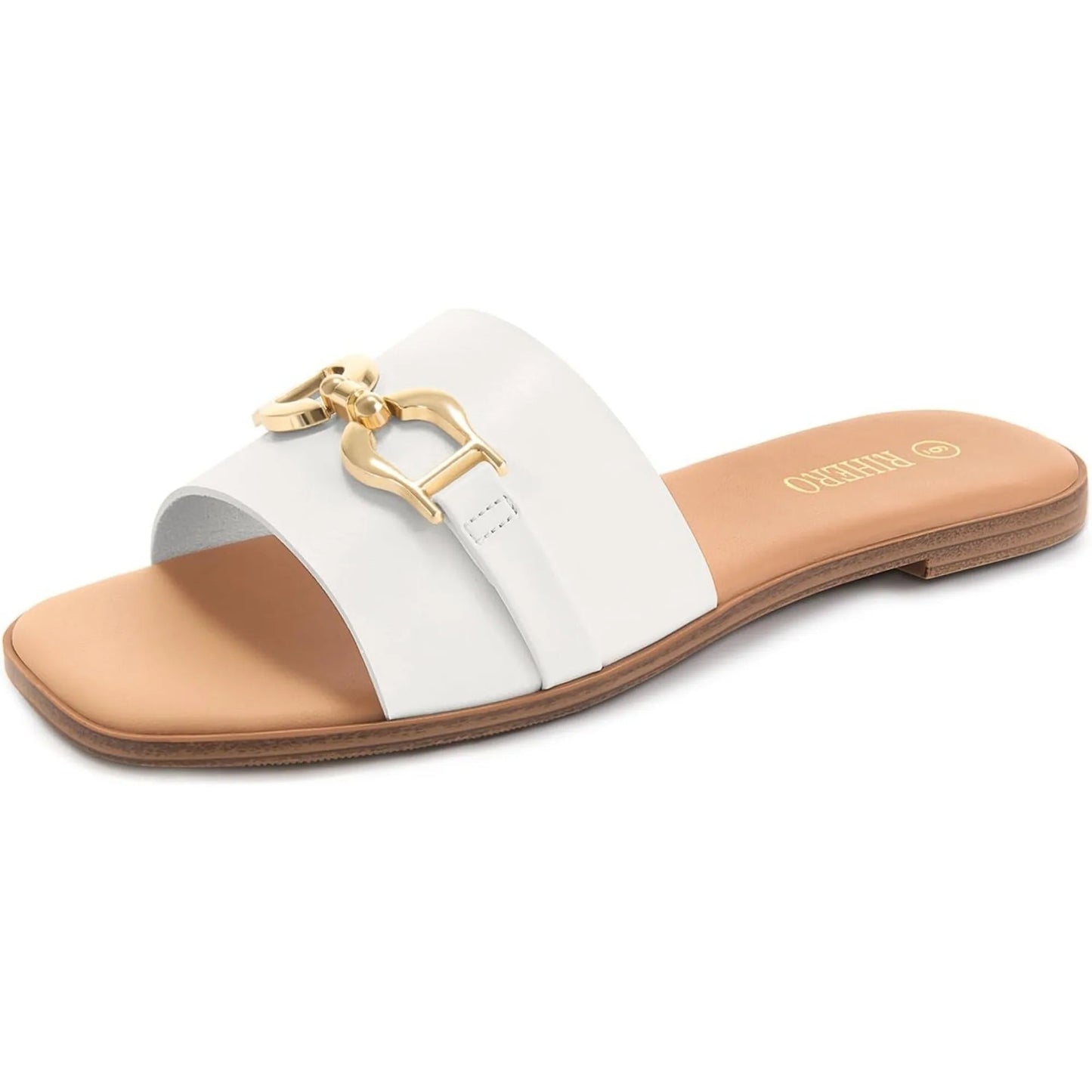 Women's Adjustable Buckle Flat Sandals — close-up