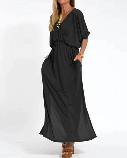 Women's Flowy Maxi Summer Dress — side view