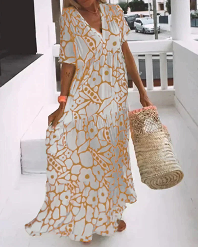 Women's Flowy A-Line Summer Maxi Dress — product view