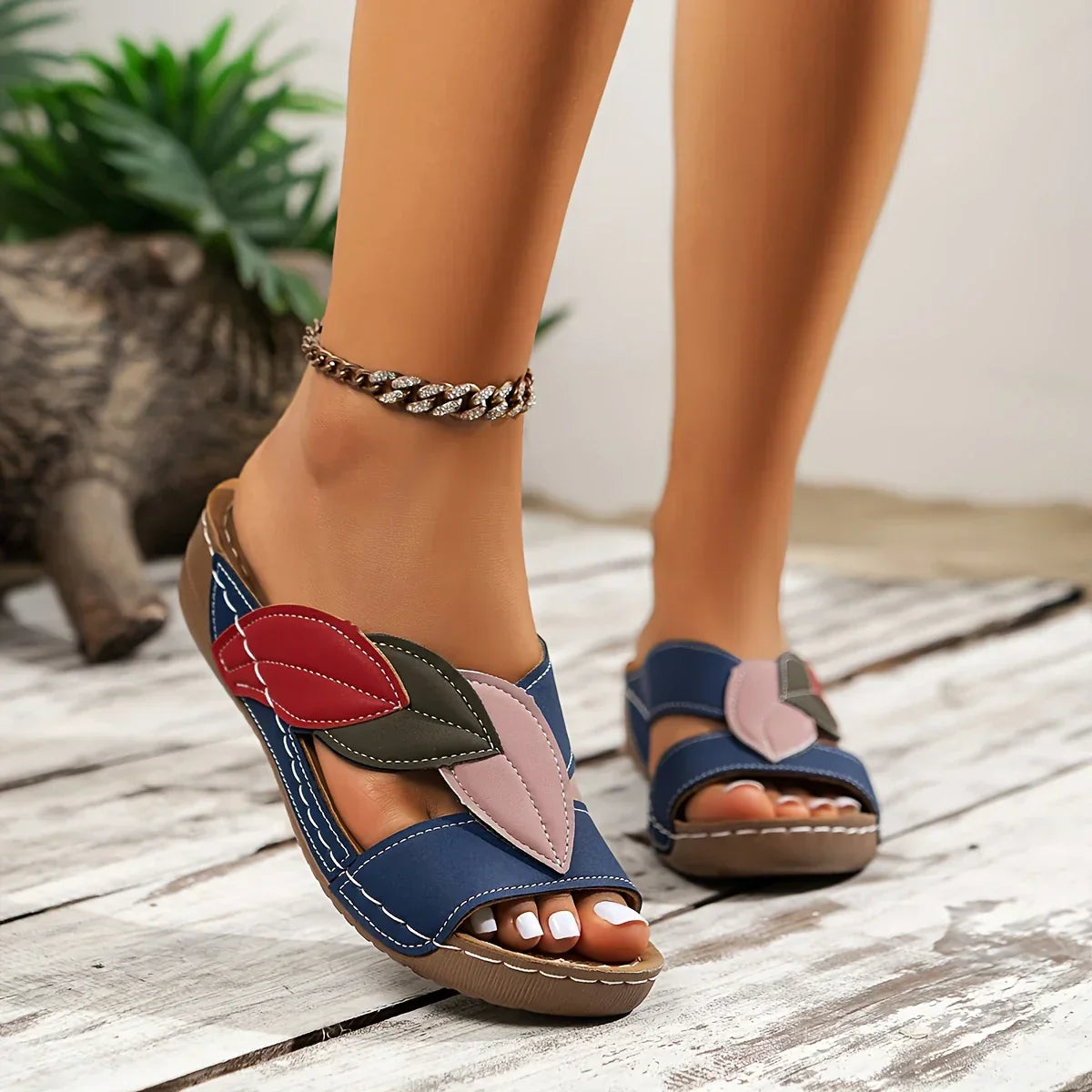 Slip-On Wedge Sandals Open Toe for Women — product view