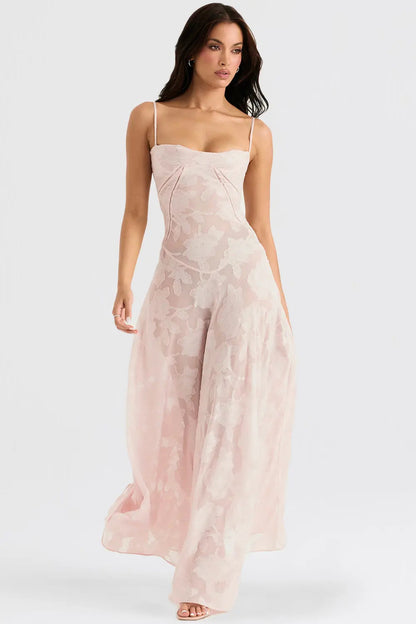 Women's Long Summer Evening Maxi Dress — side view