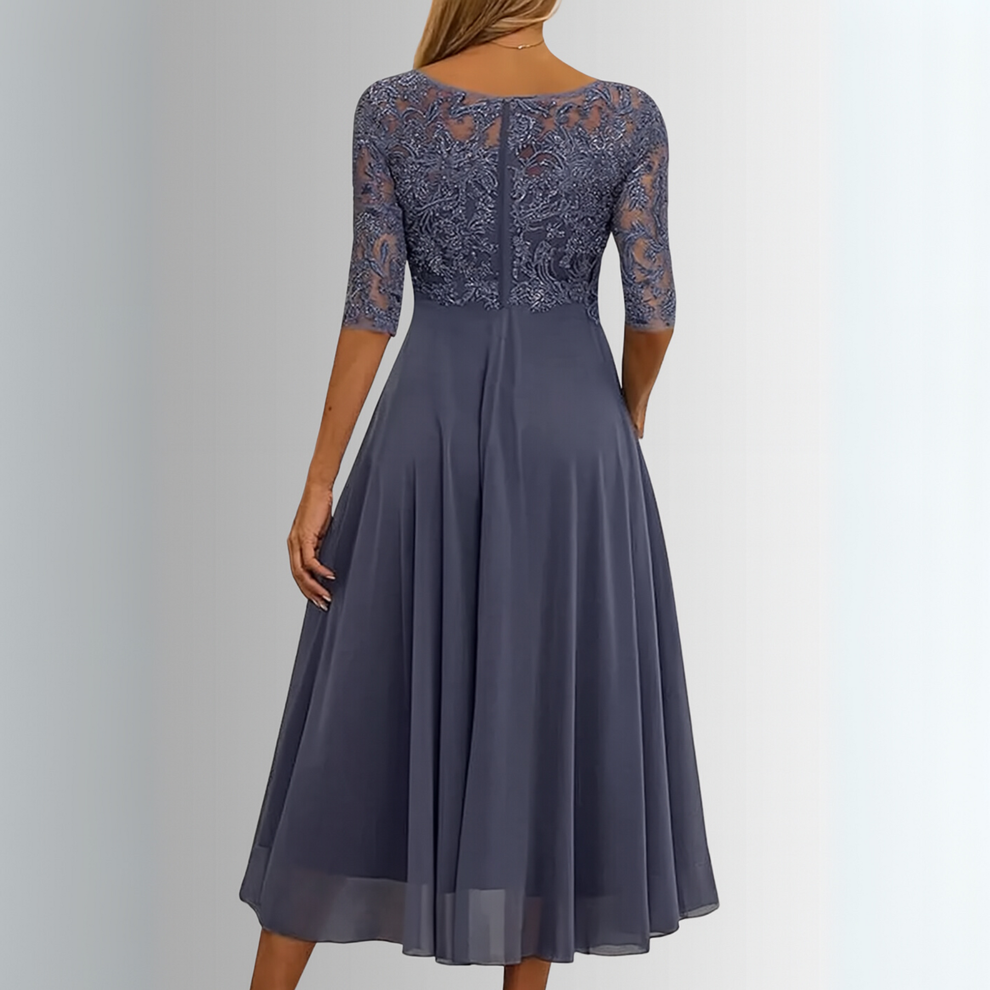 Women's Lace Bodycon Midi Dress — front view