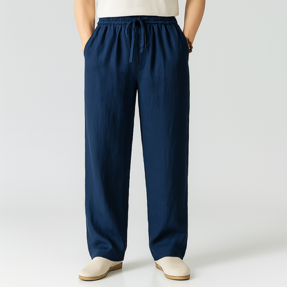 Tavian Linen Drawstring Pants — product view