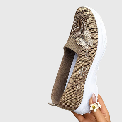 Women's Embroidered Slip-On Sneakers — product view