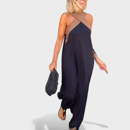Women's Cross-Neck Evening Maxi Dress — detail view