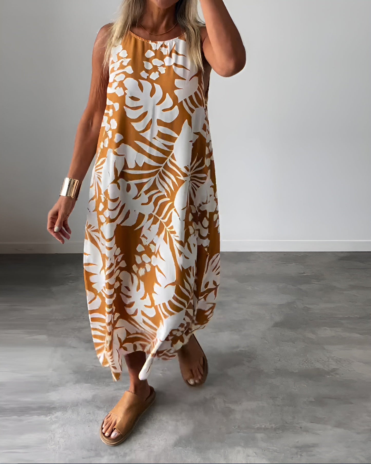 Women's Draped Evening Maxi Dress — side view