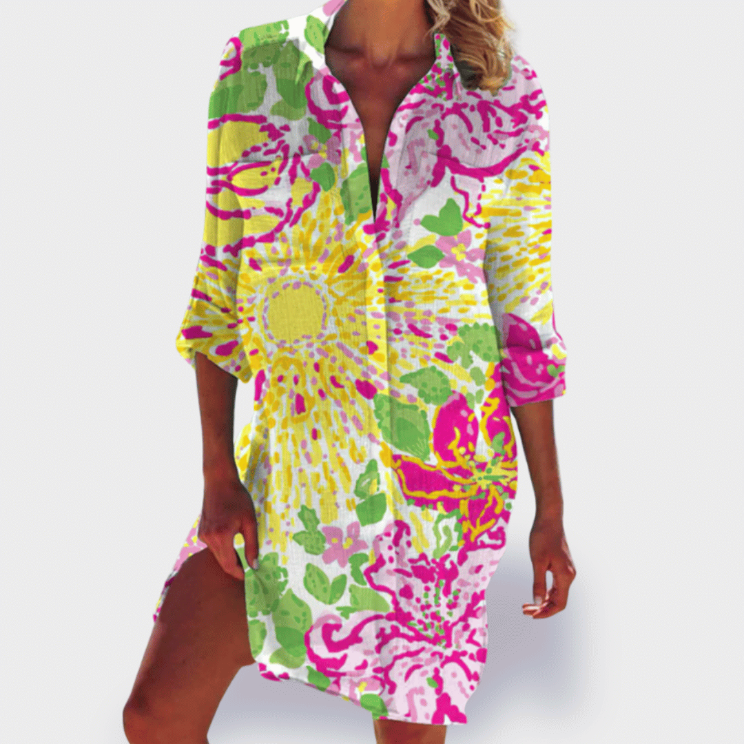 Women's Flowy Casual Summer Maxi Dress — side view