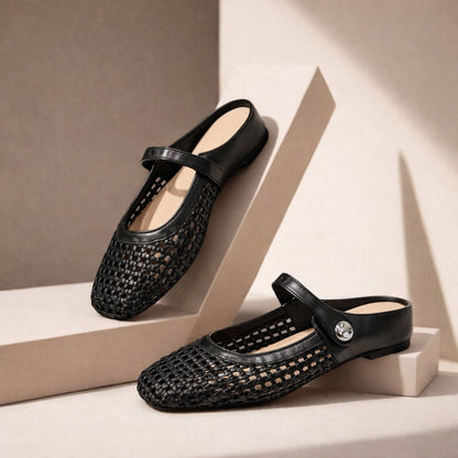 Women's Woven Mary Jane Mules — side view