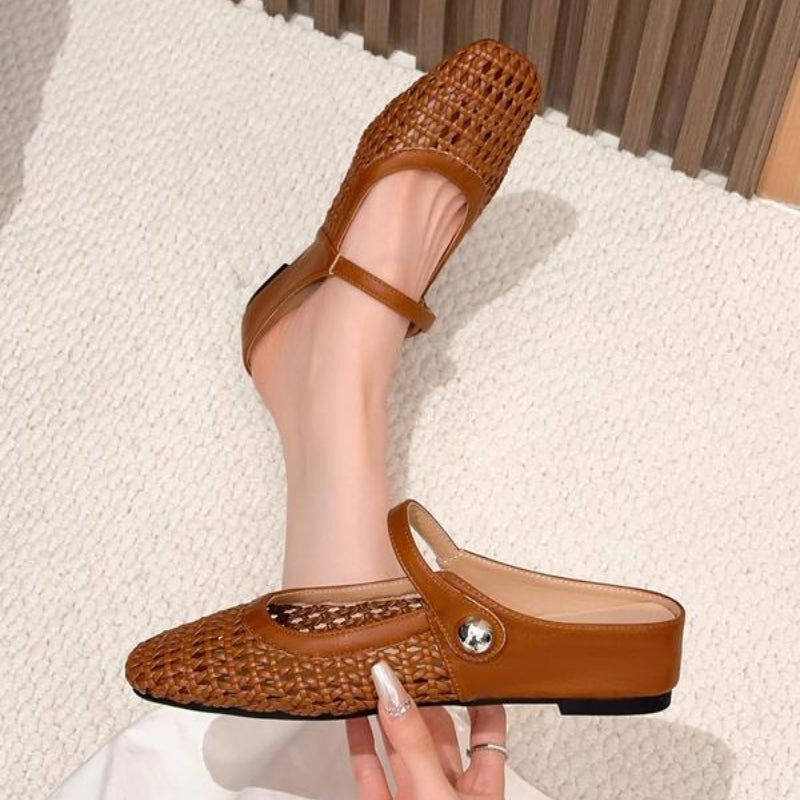 Women's Woven Mary Jane Mules — detail view