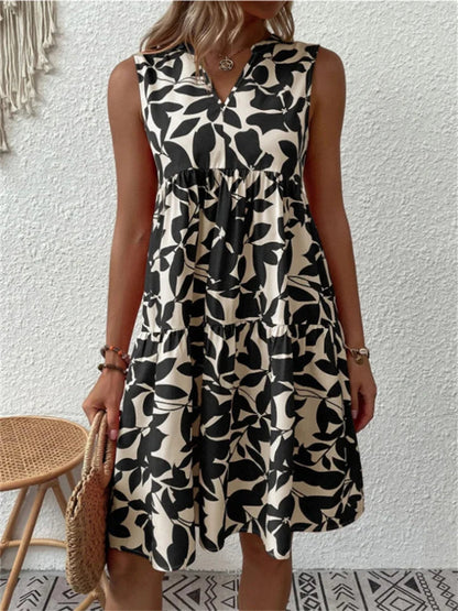 Women's Flowy Summer Midi Dress — side view