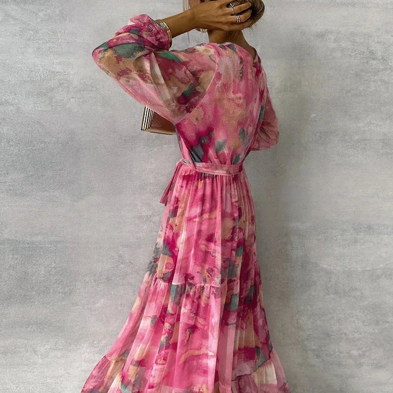 Women's Floral Garden Party Maxi Dress — side view