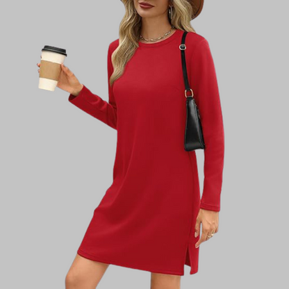 Women's Long Sleeve Everyday Midi Dress — product view
