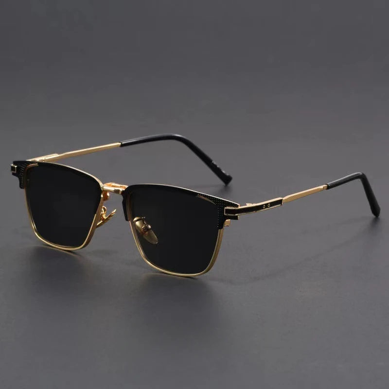 Semi-Rimless Metal Frame Sunglasses Unisex