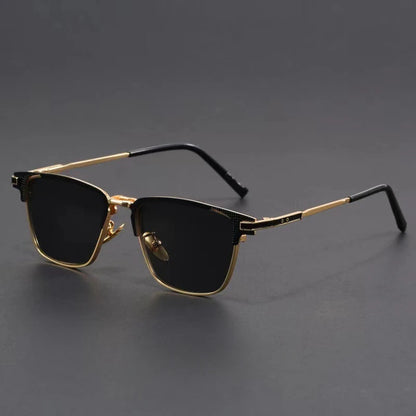 Semi-Rimless Metal Frame Sunglasses Unisex
