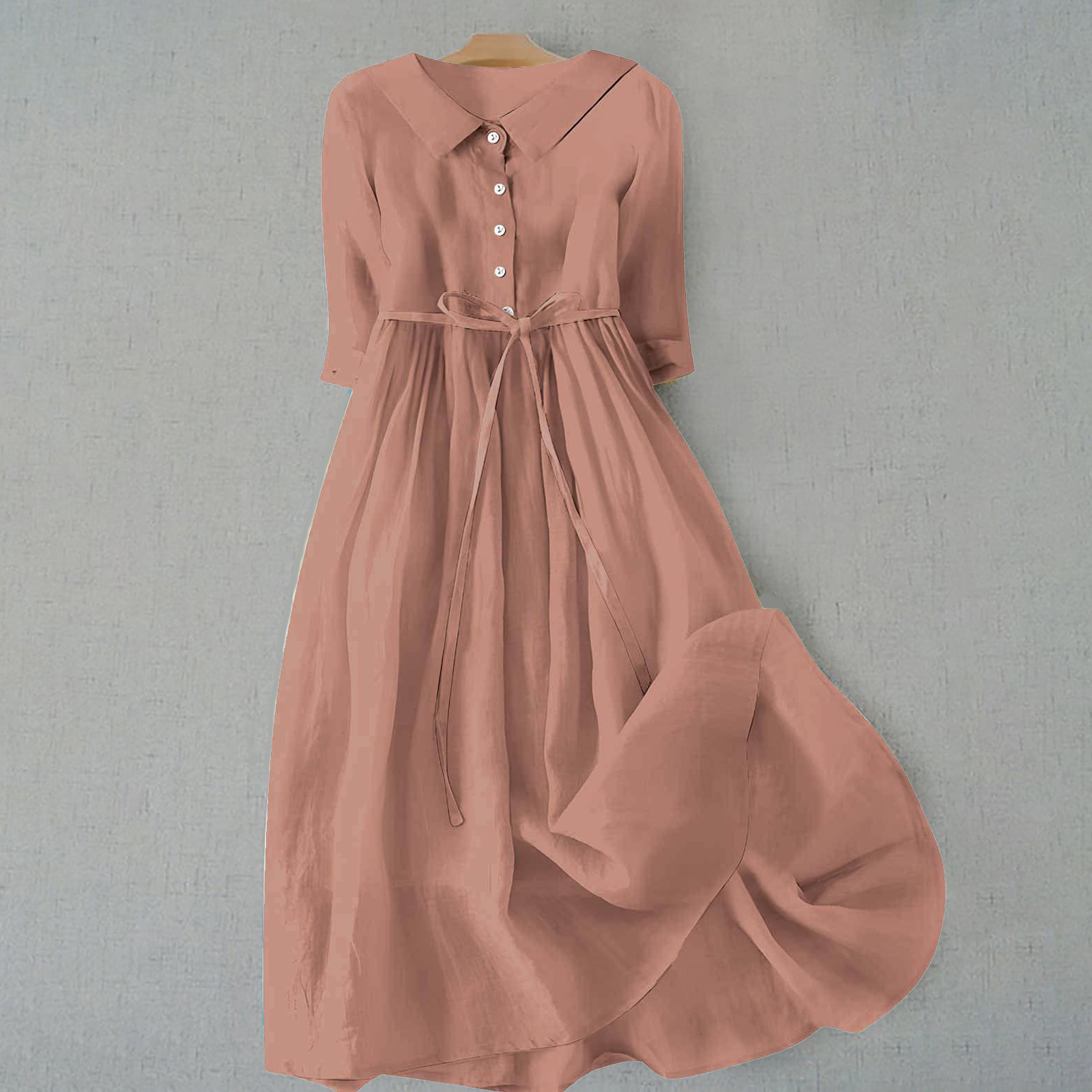 Women's Casual All-Season Midi Dress — close-up