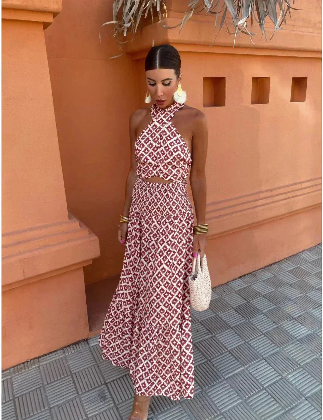 Women's Light Flowy Summer Maxi Dress — close-up