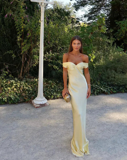 Women's Lace Off-Shoulder Evening Wedding Guest Dress — product view