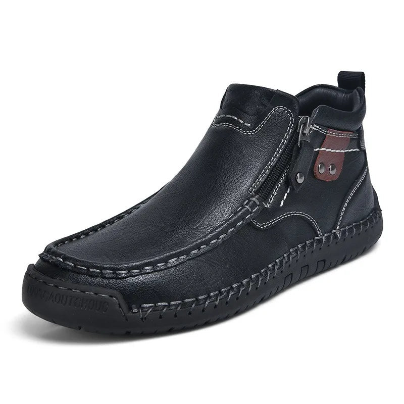 Zip-Up Ankle Boots for Men