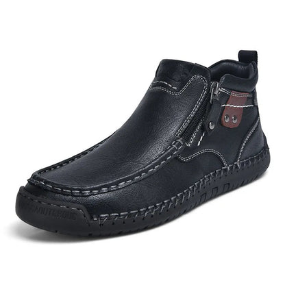 Zip-Up Ankle Boots for Men