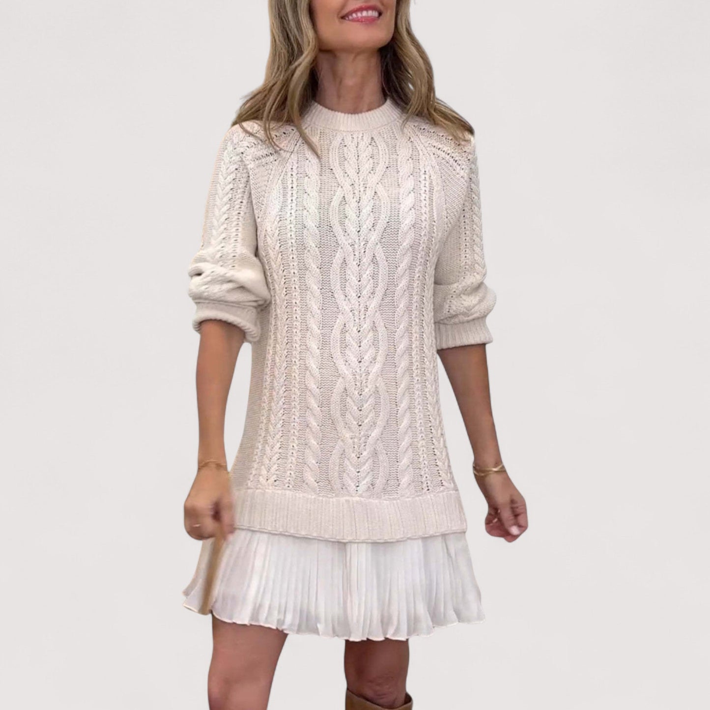 Women's Knit Casual Everyday Midi Dress — product view