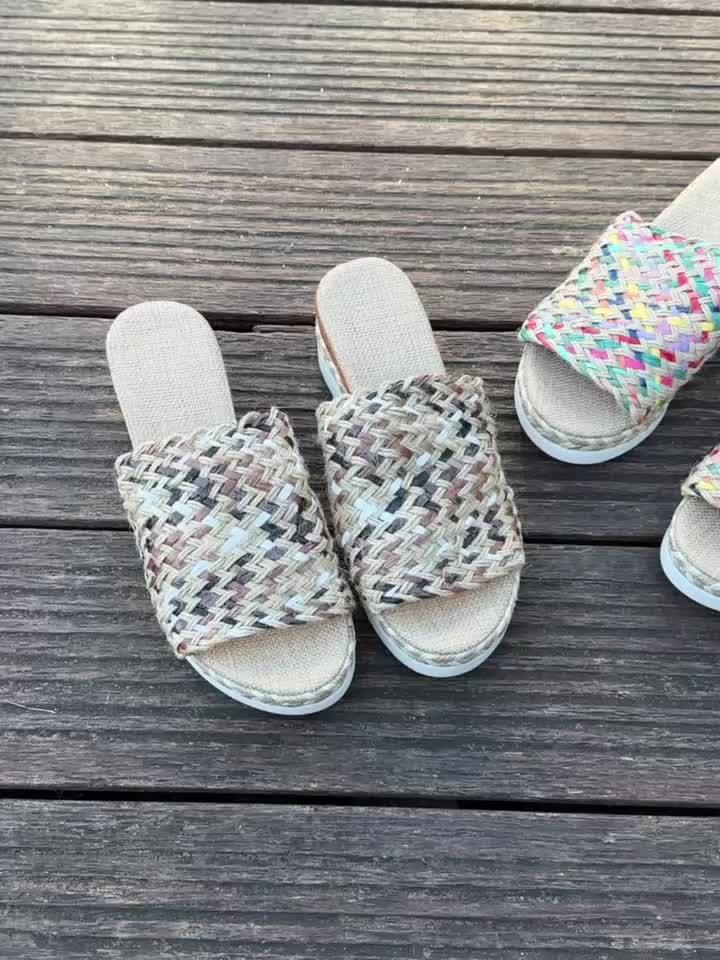 Women's Woven Wedge Sandals — front view