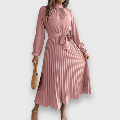 Women's Pleated Wedding Guest Midi Dress — detail view