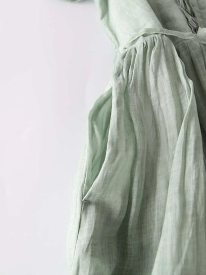 Women's Vintage Everyday Midi Dress — close-up