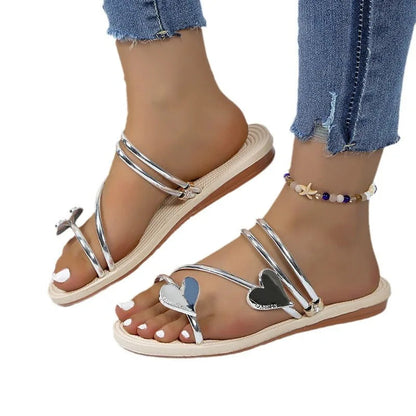 Women's Rhinestone Embellished Sandals — front view