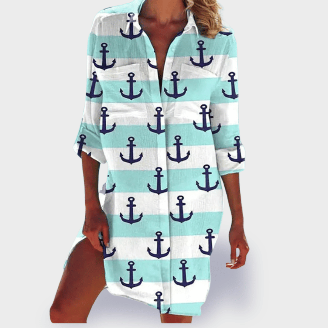 Women's Flowy Casual Summer Maxi Dress — front view