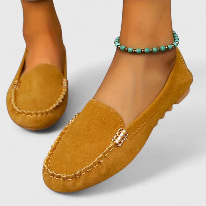 Women's Suede Slip-On Loafers — side view