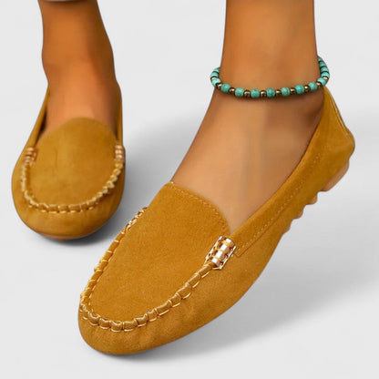 Women's Suede Slip-On Loafers — side view