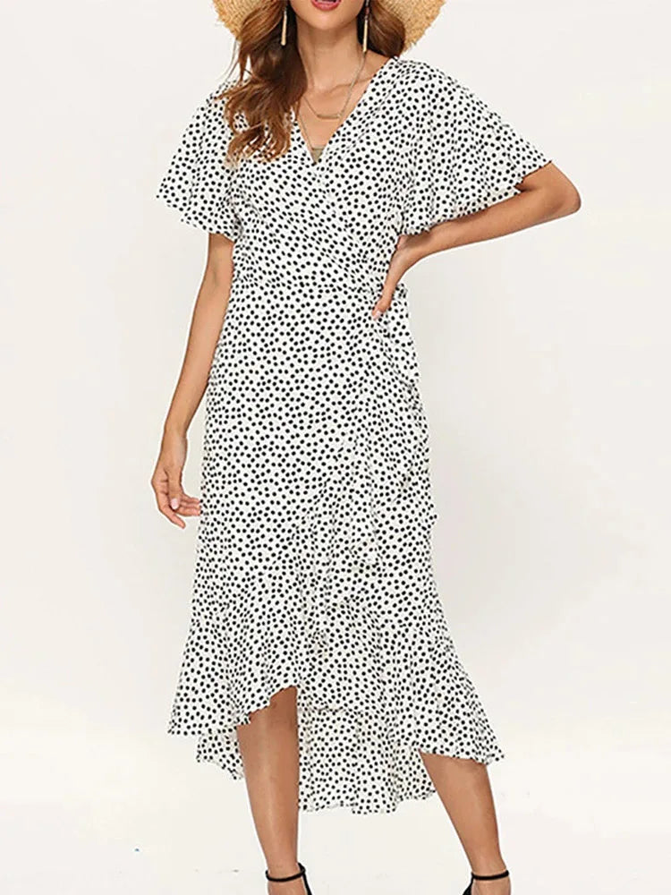 Women's Long Floral Summer Maxi Dress — product view