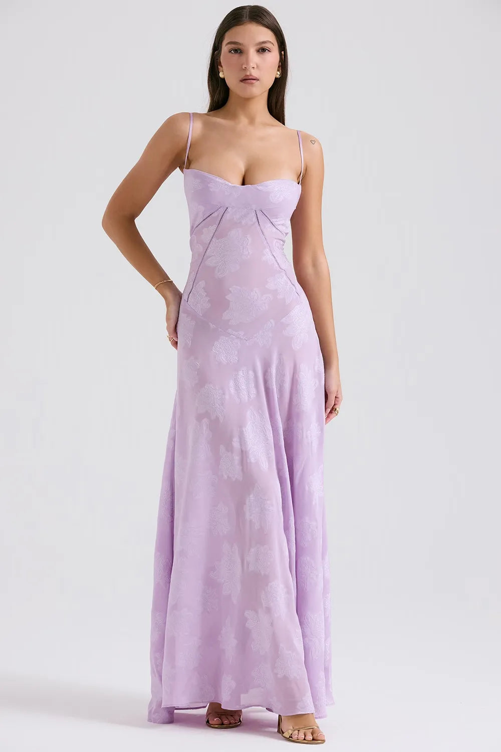 Women's Long Summer Evening Maxi Dress — side view