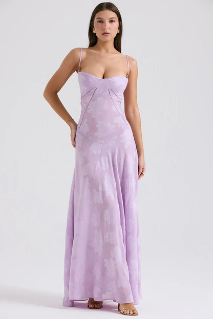 Women's Long Summer Evening Maxi Dress — side view