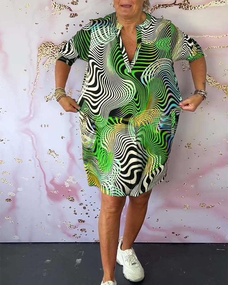 Women's V-Neck Casual Everyday Midi Dress — product view