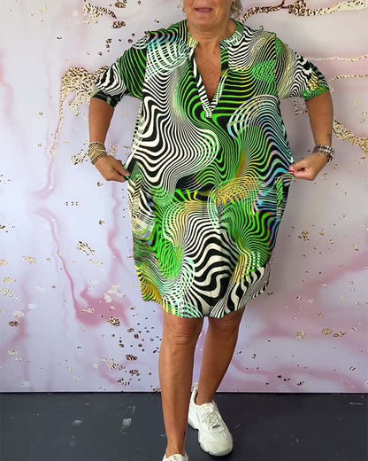 Women's V-Neck Casual Everyday Midi Dress — product view