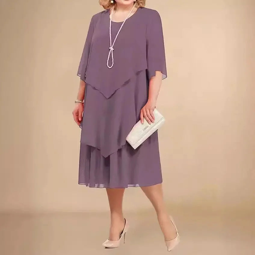 Women's Chiffon Wedding Guest Midi Dress — product view