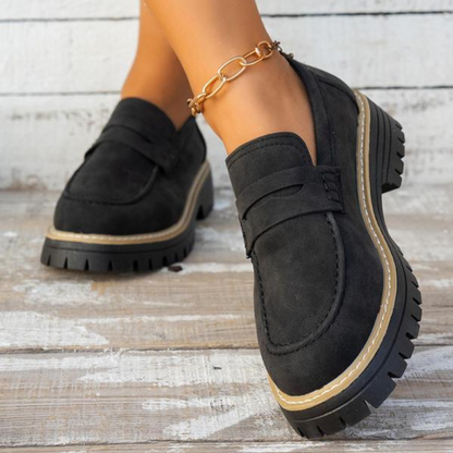 Chunky Platform Slip-On Shoes for Women — close-up