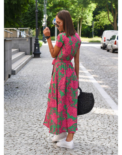 Women's Floral Print Everyday Maxi Dress — product view
