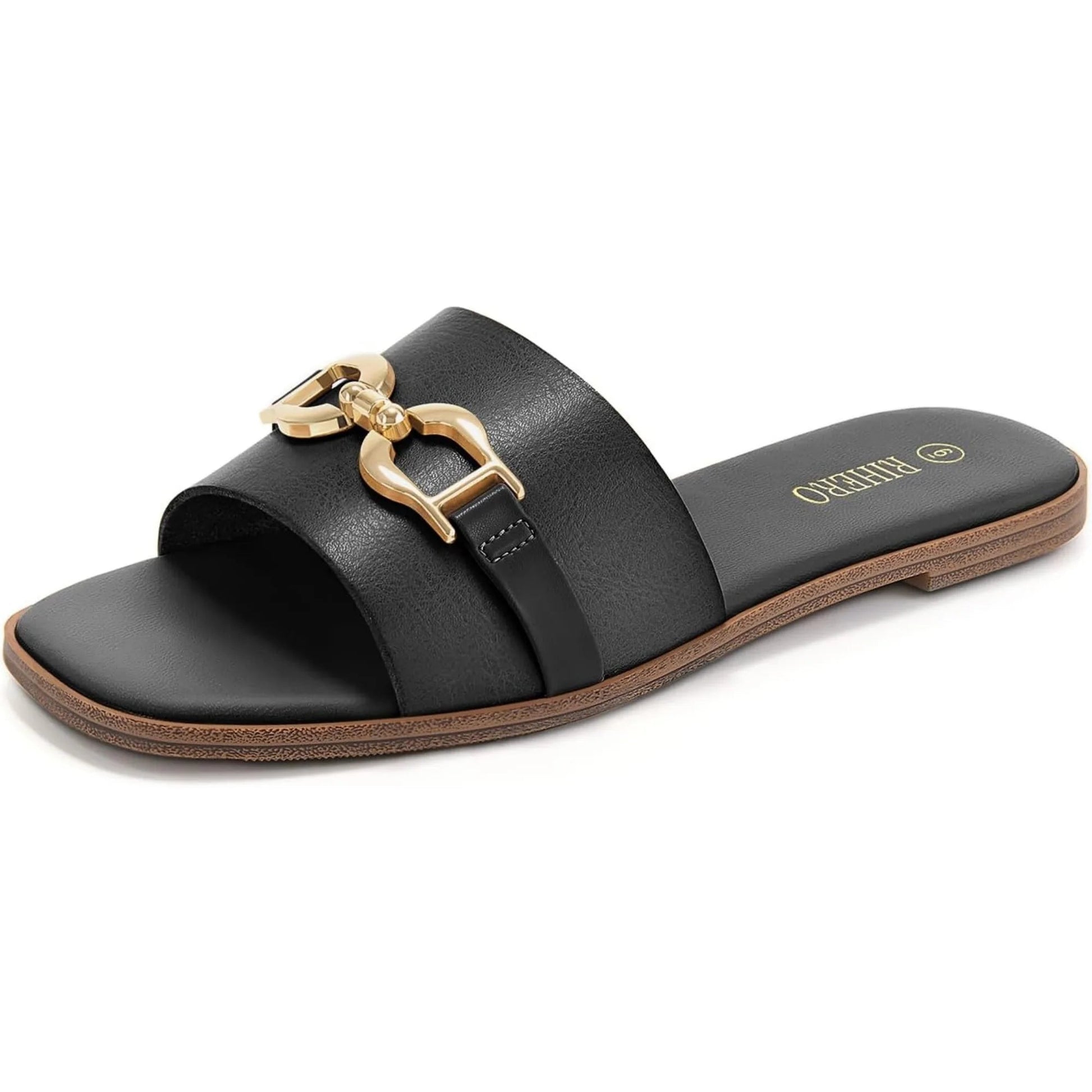 Women's Adjustable Buckle Flat Sandals — front view