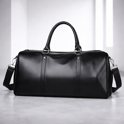 Full-Grain Leather Duffle Bag — close-up